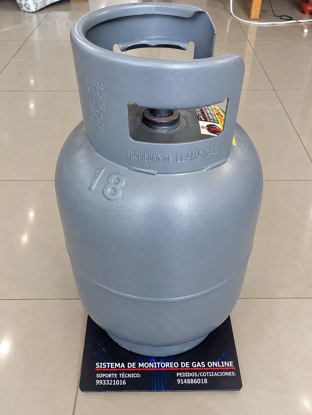 Balón de gas colocado sobre el dispositivo YLEM