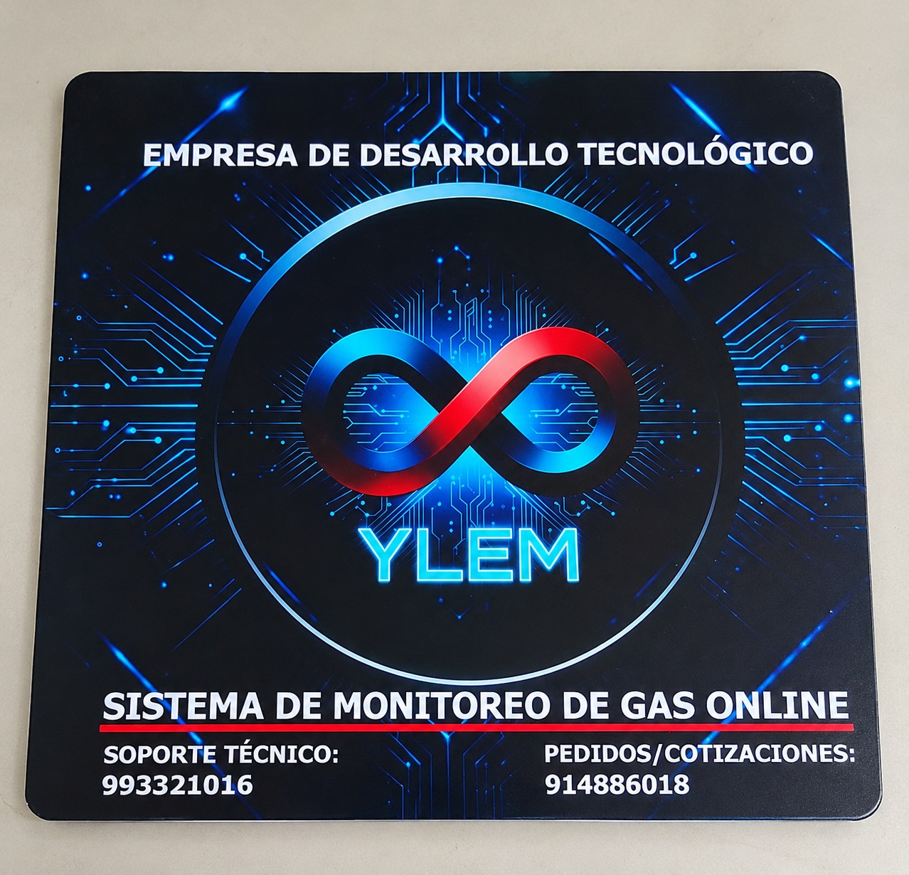 Panel YLEM del sistema de monitoreo de gas online